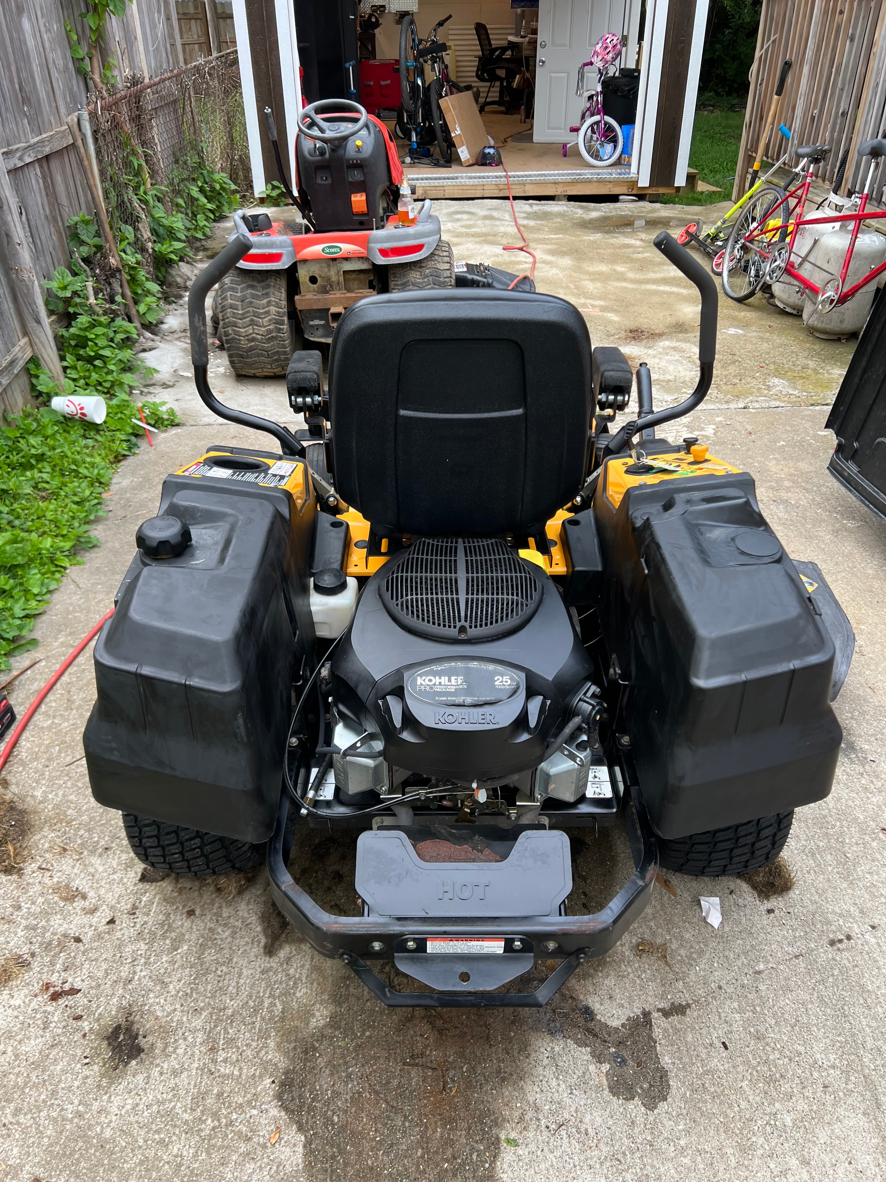 Cub Cadet zero-turn mower with rebuilt Kohler engine